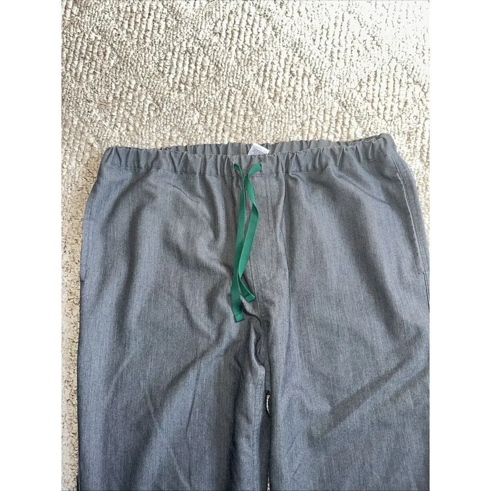 Figs Technical Collection Pants Mens Medium Gray Scrubs Stretch Drawstring Work‎